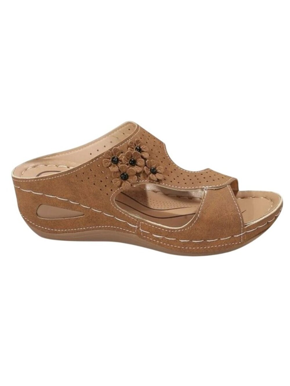 Womens Size 9/42 Orthopedic Sandals Women Open-Toe Beach Arch Support Brown